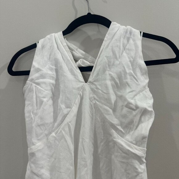 DISSH Ivory 100% linen halter maxi dress with a relaxed fit #maxidress - Picture 4 of 7